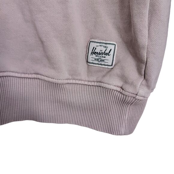 Herschel Sweatshirt Size S Pink Classic Crew Coastal Preppy Distress Collegiate - Picture 11 of 16